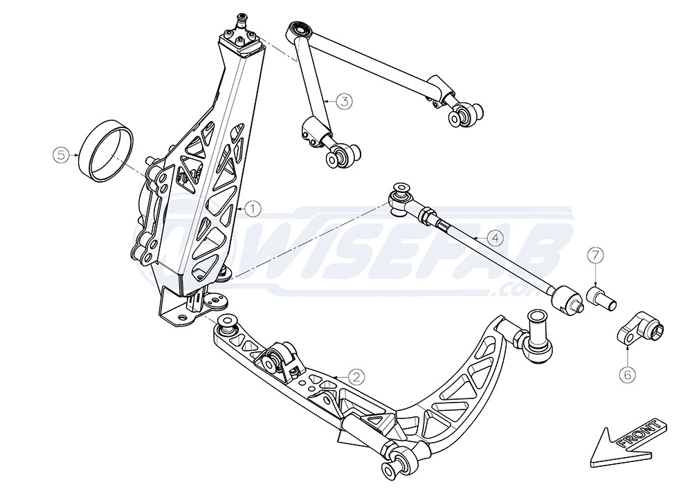 Wisefab 350Z Front Drift Angle Lock Kit